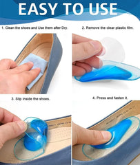 Silicone Gel Orthopedic Arch Support Pad for Heel Pain, Plantar Fasciitis & Flat Feet, Pair Gardino